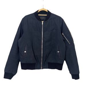 Rag & Bone Bomber Jacket Mens 42/L  M1-A Military‎ Style Blue Full Zip